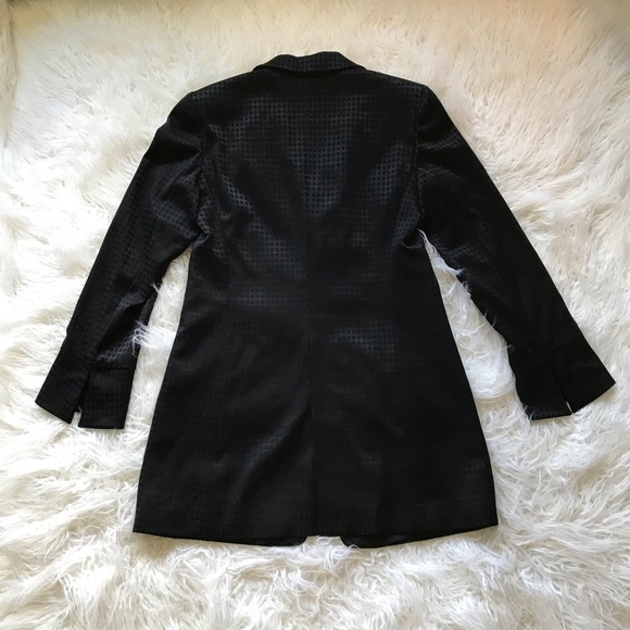 ARMANI COLLECIONI BLACK ONE BUTTON BLAZER - Picture 8 of 8